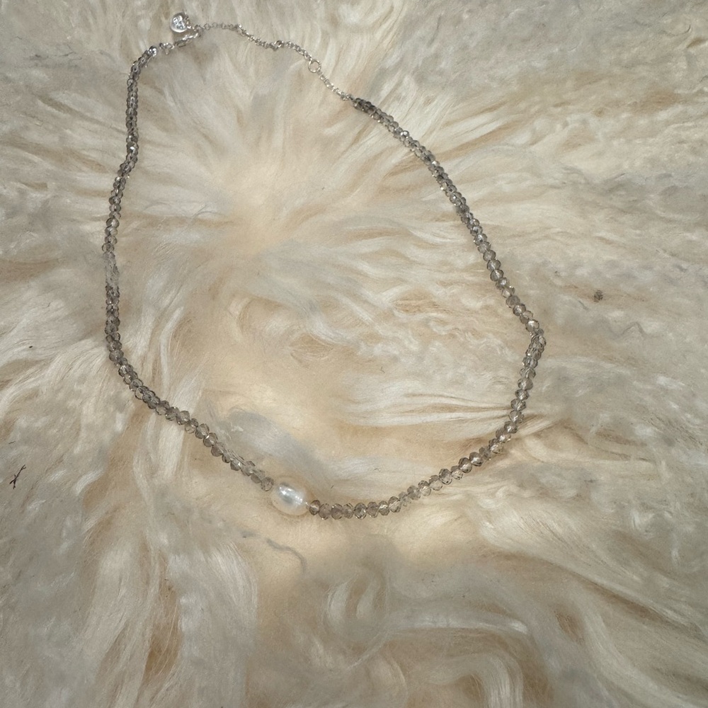 Marlyn Schiff Silver and White Necklace